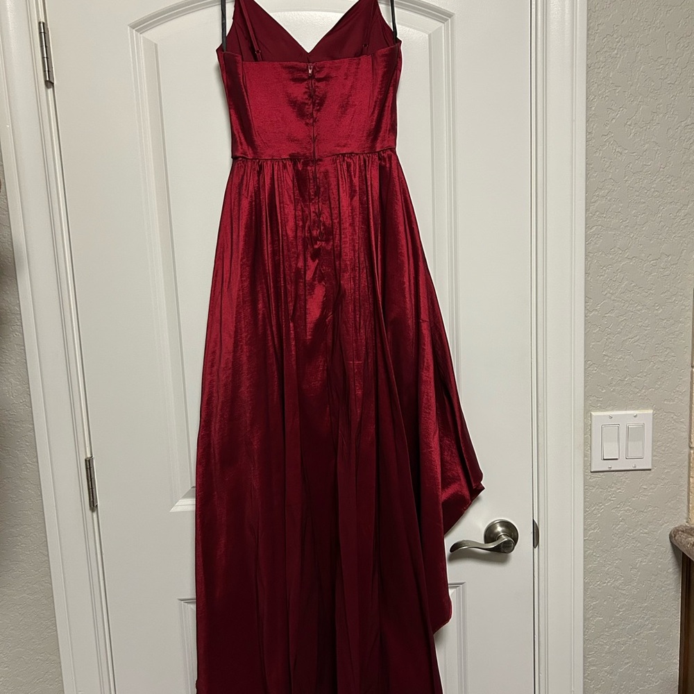 Elegant Red Satin Gown